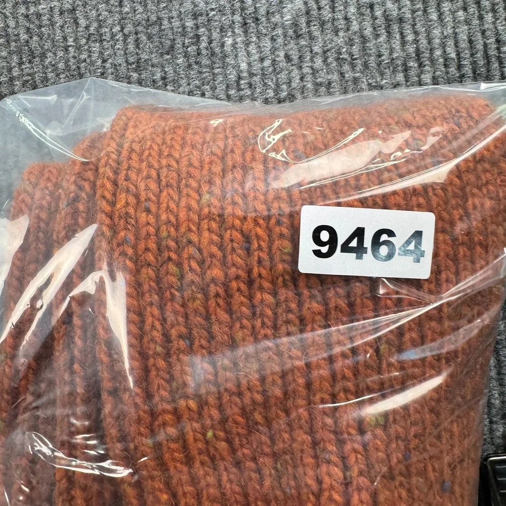 Doogan Donegal Ireland Scarf Orange Wool Silk Fringe One Size Unisex Winter Wrap